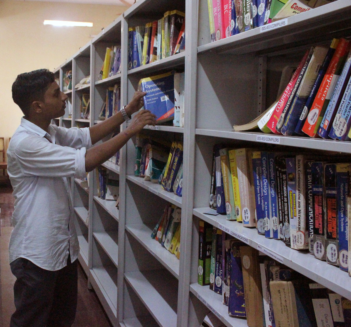 Student in Library